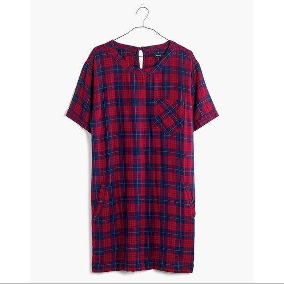 Short-Sleeve Dress in Edina Plaid - Picture 2 of 10